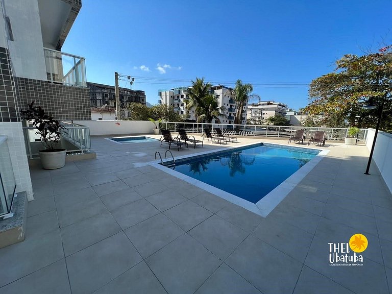 Melhor preço. Reserve sem taxas, apto novo, piscina,ubatuba