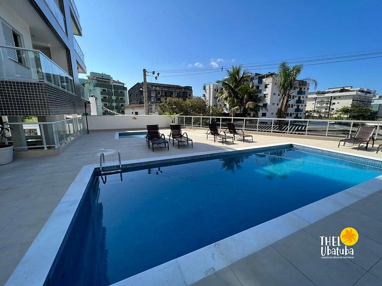 Melhor preço. Reserve sem taxas, apto novo, piscina,ubatuba