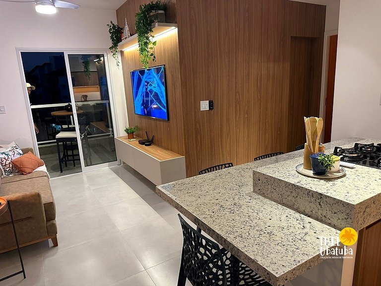Melhor preço. Reserve sem taxas, apto novo, piscina,ubatuba
