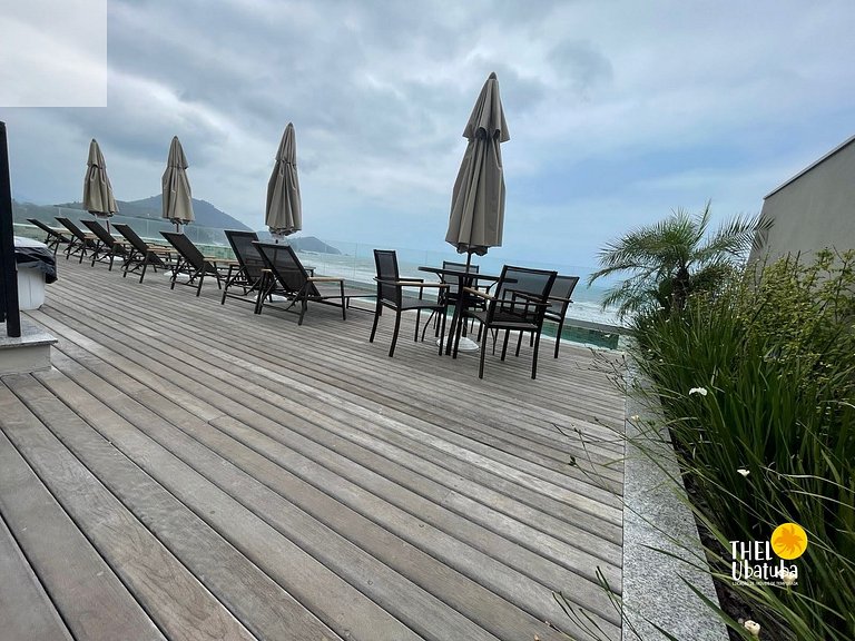 Bambu Praia Grande Ubatuba, pé na areia, frente ao mar
