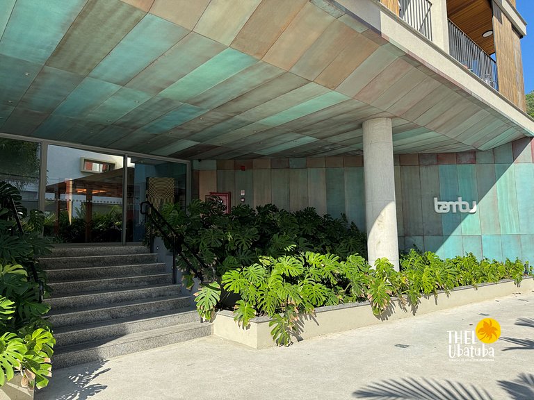 Bambu Praia Grande Ubatuba, pé na areia, frente ao mar
