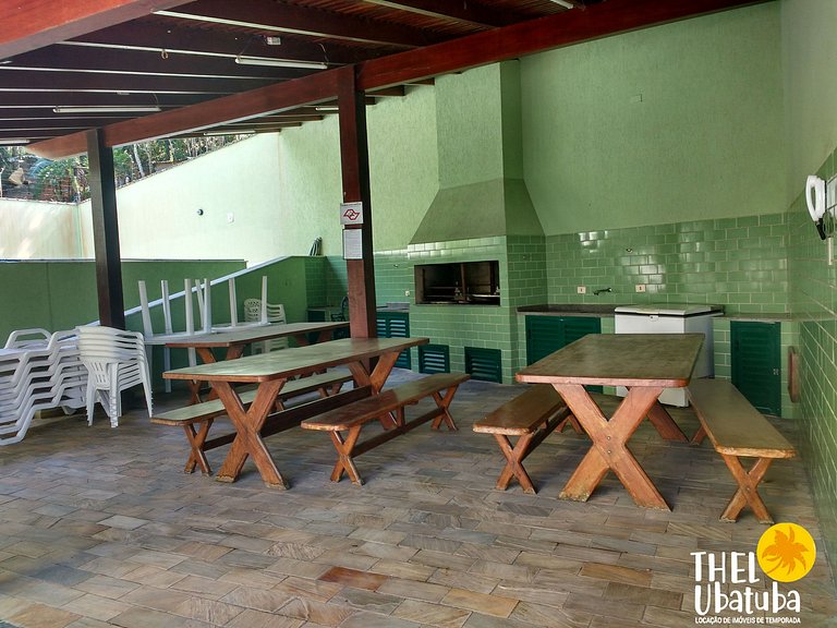 Apto na Praia Grande | piscina e churrasqueira
