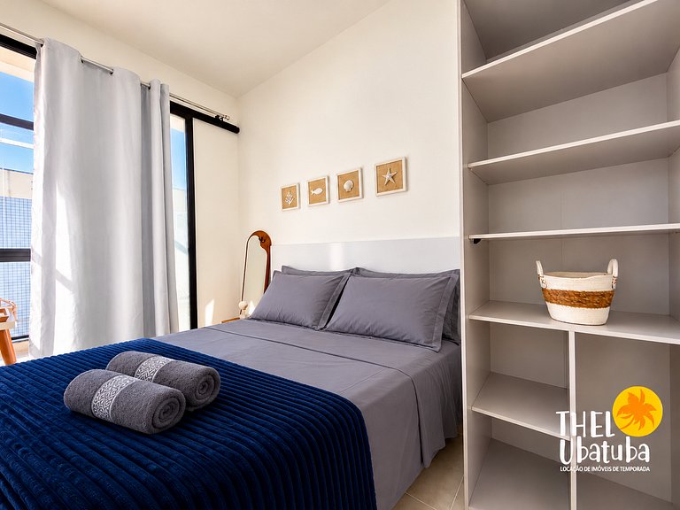 Apto 1 dormitório - Piscina - Roupa de Cama | Praia Grande